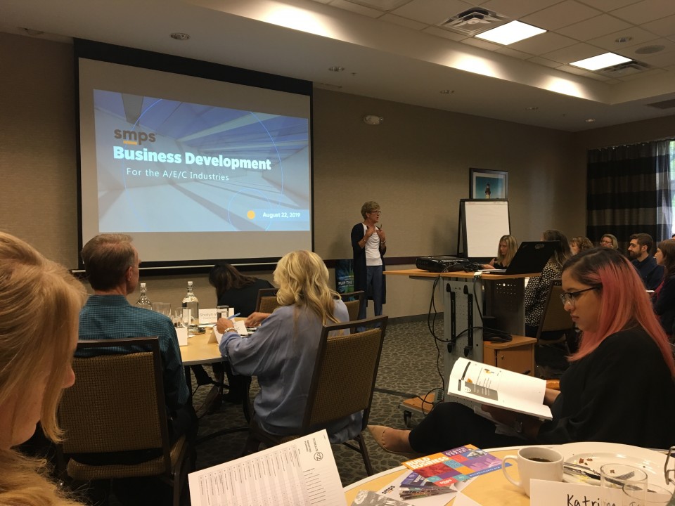 Laurie Buckman presenting at Business Development for the A/E/C Industries Workshop
